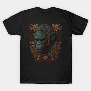 Gorilla decorated with Javanese ornaments T-Shirt